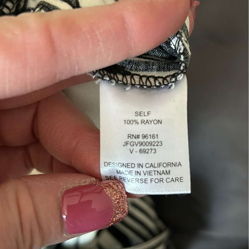 Bebop Black and White Striped Button Down Jumpsuit S - Picture 13 of 13